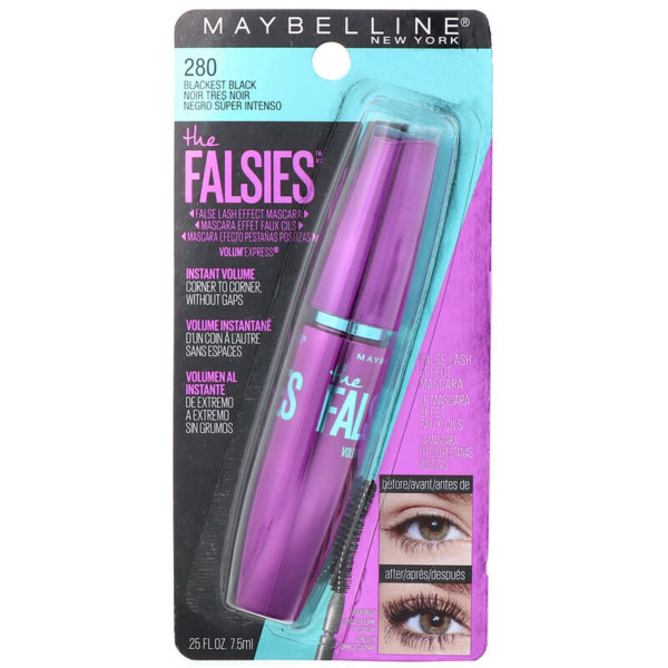 فوليم إكسبريس، ماسكارا Falsies، أسود ضمن مجموعة اللون الأسود، زنة 0.25 أوز سائلة (7.5 مل) Maybelline من متجر روزا في فلسطين