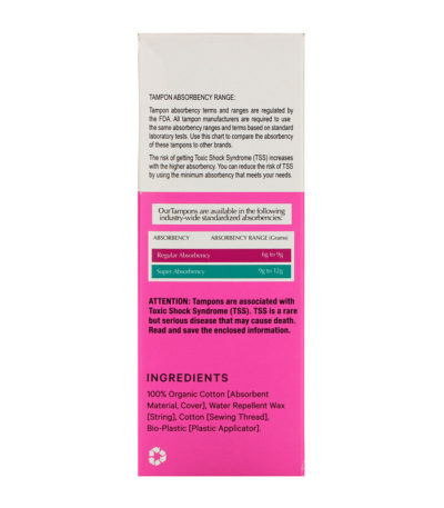 100% Organic Regular Tampons