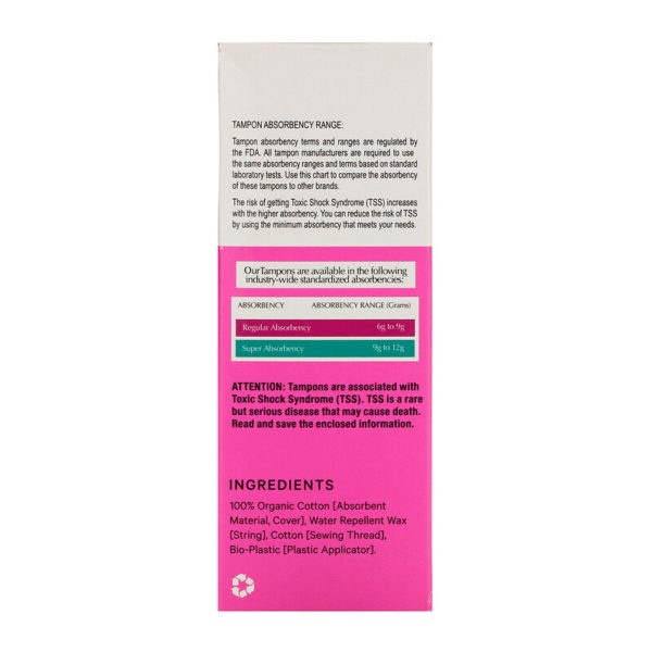 100% Organic Regular Tampons