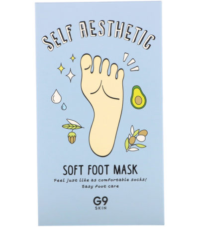 Self Aesthetic، قناع لقدمين ناعمتين، 5 أقنعة، 0.40 أونصة سائلة (12 مل) G9skin من متجر روزا في فلسطين