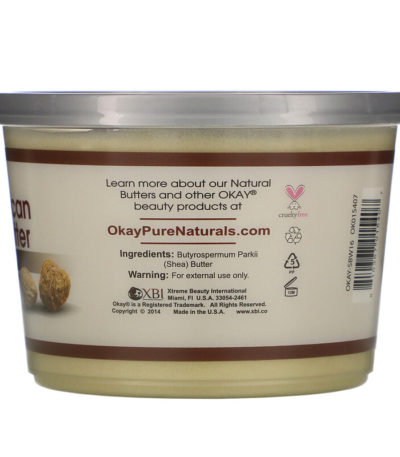 زبدة الشيا الأفريقية، أبيض ناعم، 13 أونصة (368 جم) Okay Pure Naturals من متجر روزا في فلسطين