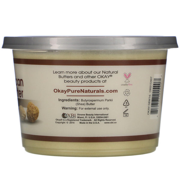 زبدة الشيا الأفريقية، أبيض ناعم، 13 أونصة (368 جم) Okay Pure Naturals من متجر روزا في فلسطين