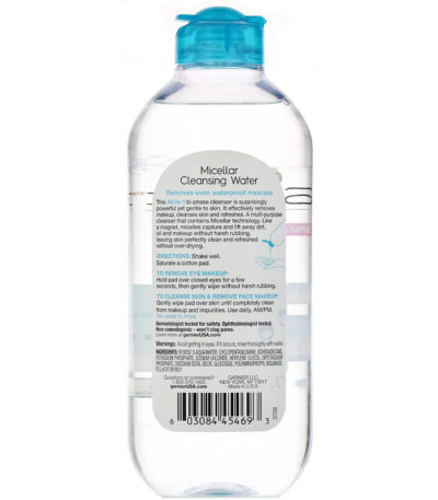 مزيل المكياج SkinActive،شامل جميع أنواع البشرة، يزيل المكياج بالكامل حتى المسكرة المقاومة للماء، الوزن 13.5 أونصة سائلة (400 مل) Garnier من متجر روزا في فلسطين