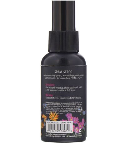 بخاخ تثبيت الماكياج غير اللامع، SS101 الزهور البرية، 2.8 أونصة سائلة (80 مل) J.Cat Beauty من متجر روزا في فلسطين