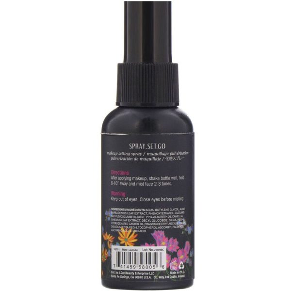 بخاخ تثبيت الماكياج غير اللامع، SS101 الزهور البرية، 2.8 أونصة سائلة (80 مل) J.Cat Beauty من متجر روزا في فلسطين