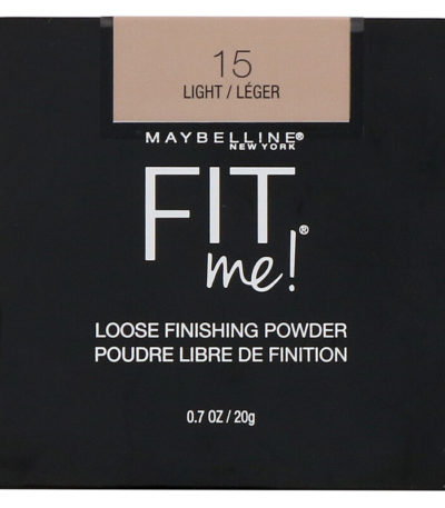بودرة Fit Me الخفيفة المثبتة للمكياج، 15 فاتح، 0.7 أونصة (20 جم) Maybelline من متجر روزا في فلسطين