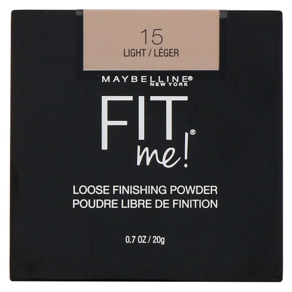 بودرة Fit Me الخفيفة المثبتة للمكياج، 15 فاتح، 0.7 أونصة (20 جم) Maybelline من متجر روزا في فلسطين