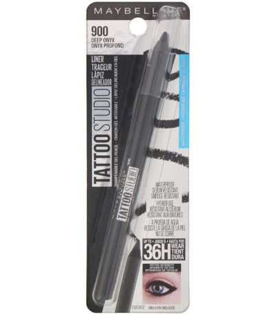 TattooStudio، قلم محدد عيون جيل، 900 Deep Onyx، 0.04 أوقية (12 جم) Maybelline من متجر روزا في فلسطين