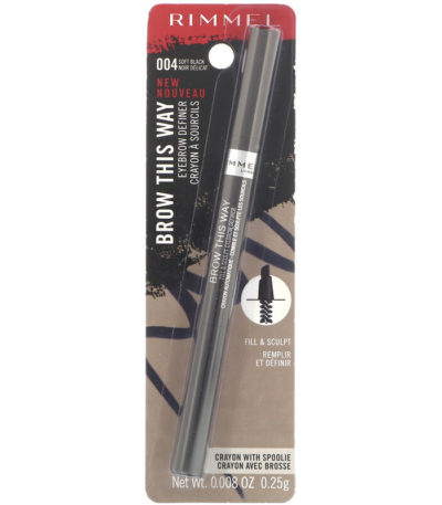 قلم تحديد الحواجب This This Way،  أسود ناعم 004 ، 0.008 أوقية (0.25 جم) Rimmel London من متجر روزا في فلسطين