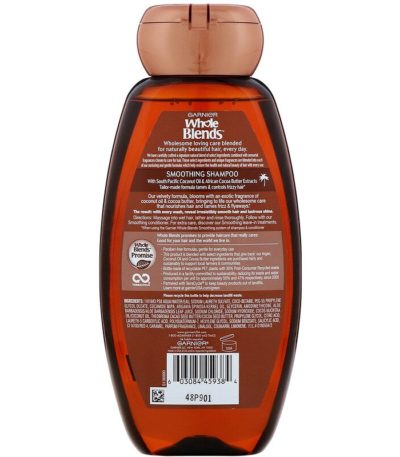 Whole Blends، شامبو تنعيم غني بزيت جوز الهند وزبدة الكاكاو 12.5 أونصة سائلة (370 مل) Garnier من متجر روزا في فلسطين