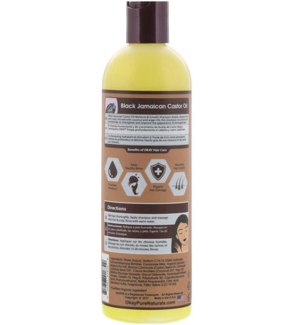 Black Jamaican Castor Oil، شامبو، 12 أونصة سائلة (355 مل) Okay Pure Naturals من متجر روزا في فلسطين