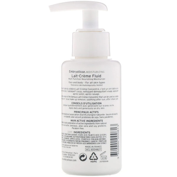 Lait-Creme Fluide، مرطب مغذي متعدد الوظائف Embryolisse من متجر روزا في فلسطين