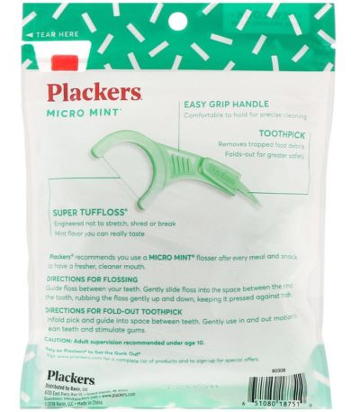 Micro Mint، خيط أسنان طبي، بالنعناع، عدد 75 Plackers من متجر روزا في فلسطين