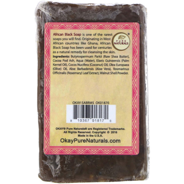 الصابون الأسود الأفريقي، إكليل الجبل، 5.5 أونصة (156 جم) Okay Pure Naturals من متجر روزا في فلسطين