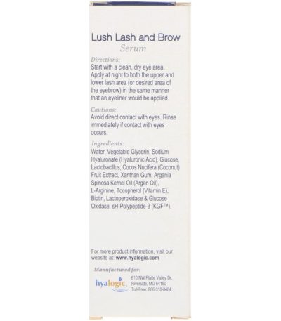Lush Lash and Brow Serum، مقدار 0.17 أوقية سائلة (5 مل) هيالوجيك إل إل سي من متجر روزا في فلسطين