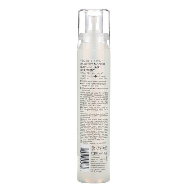 Vitapro Fusion، ترطيب واقٍ، علاج يُترك على الشعر، 5.1 أونصات سائلة (150 مل) جيوفاني من متجر روزا في فلسطين