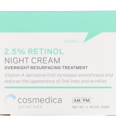 كريم ليلي 2.5% ريتينول، علاج لبشرة خالية من البثور أثناء الليل، 1.76 أوقية (50 جم Cosmedica Skincare من متجر روزا في فلسطين