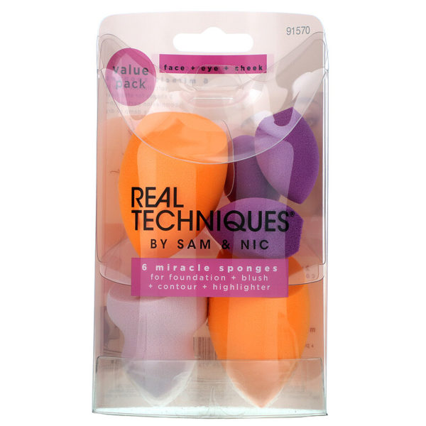 Miracle Sponges، 6 قطع Real Techniques من متجر روزا في فلسطين