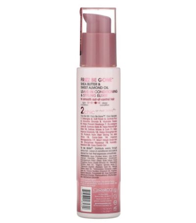 بلسم اكسير ترطيب وتصفيف الشعر لا يُشطف Frizz Be Gone من 2chic، بزبدة الشيا + زيت اللوز الحلو، 4 أونصات سائلة (118 مل) جيوفاني من متجر روزا في فلسطين