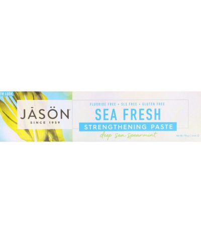 Sea Fresh، معجون لتقوية الأسنان، نعناع أعماق البحار جيسون ناتورال من متجر روزا في فلسطين