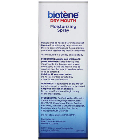 Dry Mouth Moisturizing Spray