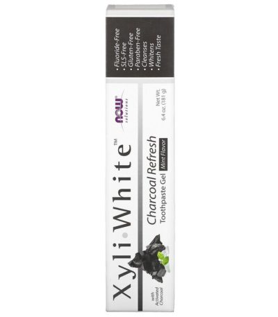 Solutions ،XyliWhite، جل أسنان، بالفحم المنعش، النعناع، 6.4 أونصة (181 جم) ناو فودز من متجر روزا في فلسطين
