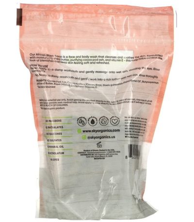 صابون أفريقي أسود، 16 أونصة سائلة (454 جم) Sky Organics من متجر روزا في فلسطين