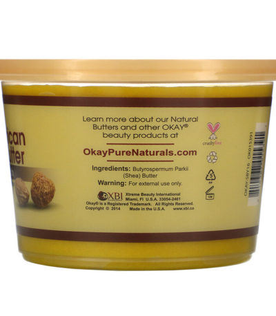 زبدة الشيا الأفريقية، صفراء ناعمة، 13 أونصة (368 جم) Okay Pure Naturals من متجر روزا في فلسطين