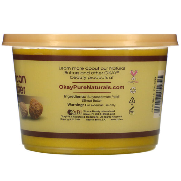 زبدة الشيا الأفريقية، صفراء ناعمة، 13 أونصة (368 جم) Okay Pure Naturals من متجر روزا في فلسطين