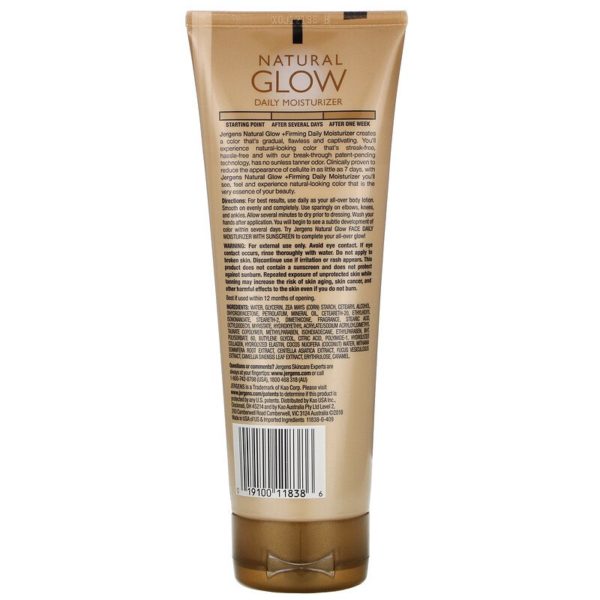 Natural Glow، مرطب يومي قوي، من اللون المتوسط إلى اللون البرونزي، 7.5 أواقٍ سائلة (221 مل) Jergens من متجر روزا في فلسطين