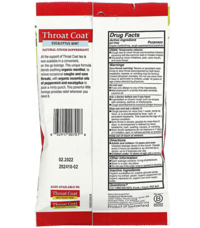 Organic Throat Coat Drops