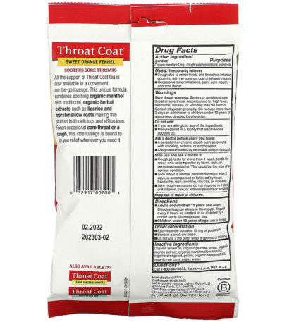 Organic Throat Coat Drops