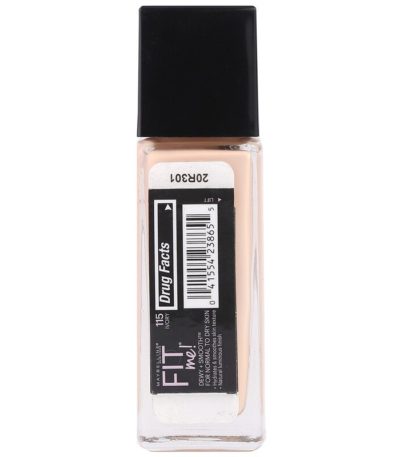 كريم أساس Fit Me مرطب + منعّم، عاجي 115، أونصة سائلة واحدة (30 مل) Maybelline من متجر روزا في فلسطين