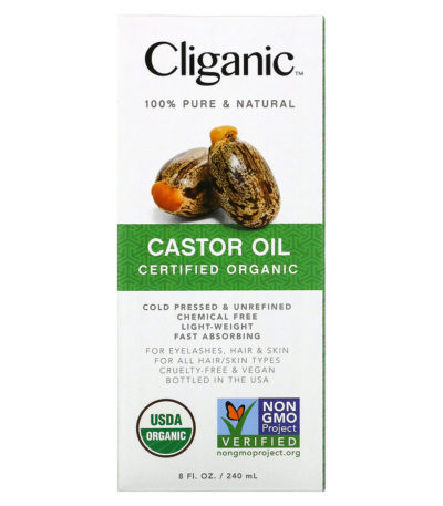 نقي وطبيعي 100%، زيت الخروع، 8 أونصة سائلة (240 مل) Cliganic من متجر روزا في فلسطين