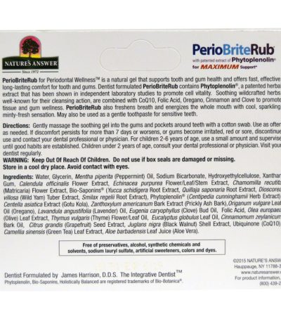 PerioBriteRub، جل مسكن للأسنان واللثة، بالنعناع المنعش، ​​0.5 أوقية (14.2 غ) ناتورز أنسر من متجر روزا في فلسطين