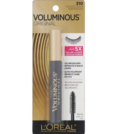 ماسكارا Voluminous Original، أسود حالك 310، 0.28 أونصة سائلة (8 مل) L'Oreal من متجر روزا في فلسطين