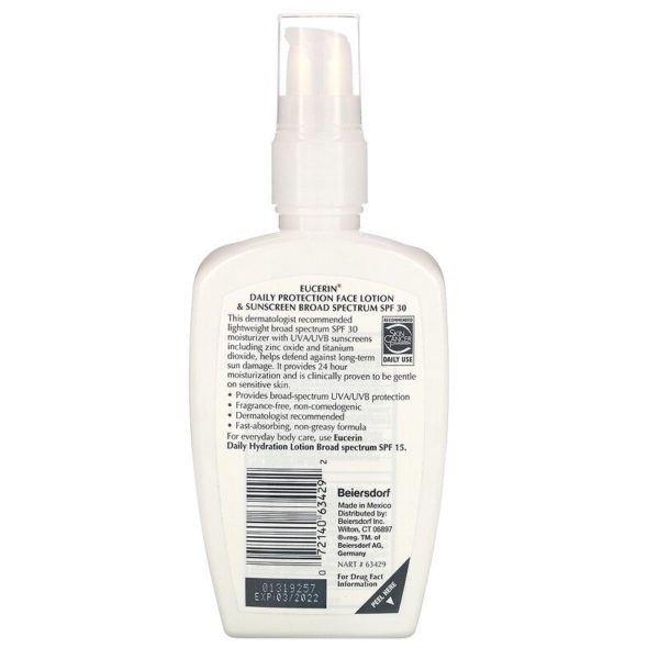 غسول الوجه المرطب للحماية اليومية، واقي من الشمس SPF 30، خالي من العطور، 4 أونصات سائلة (118 مل) أوسيرين من متجر روزا في فلسطين