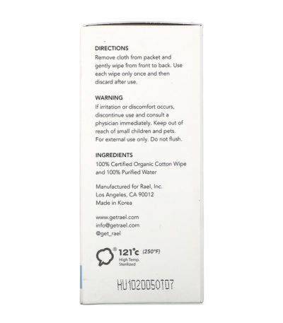 Organic Cotton Feminine Wipes