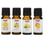 ⁦Now Foods, ضع بعض الحيوية في خطوتك، طقم زيوت طيارة معدلة للمزاج، 4 زجاجات، 1/3 أونصة سائلة (10 مل)⁩ - الصورة ⁦3⁩