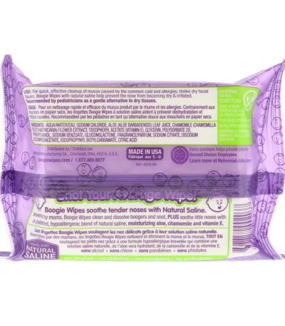 المناديل الطبيعية المالحة للأنوف المزكومة،رائحة العنب الرائعة، 30 منديل Boogie Wipes من متجر روزا في فلسطين