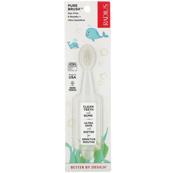 Pure Brush، للأطفال بعمر 6 أشهر فما فوق، للأسنان شديدة الحساسية، فرشاة أسنان واحدة راديوس من متجر روزا في فلسطين