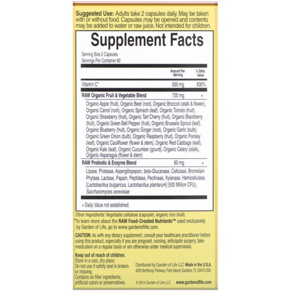 Vitamin Code، RAW Vitamin C، 500 ملجم، كبسولة نباتية  من متجر روزا في فلسطين