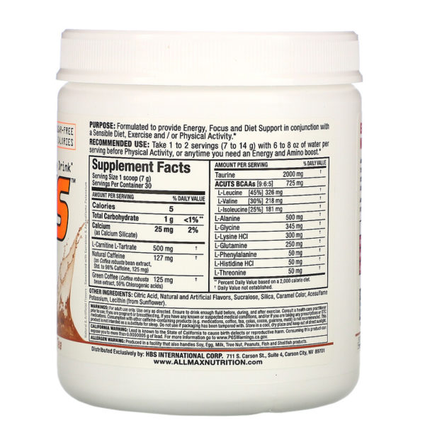 AMINOCUTS (ACUTS)، مشروب الطاقة الأمينية المشحونة،  7.4 أوقية (210 جم)  من متجر روزا في فلسطين