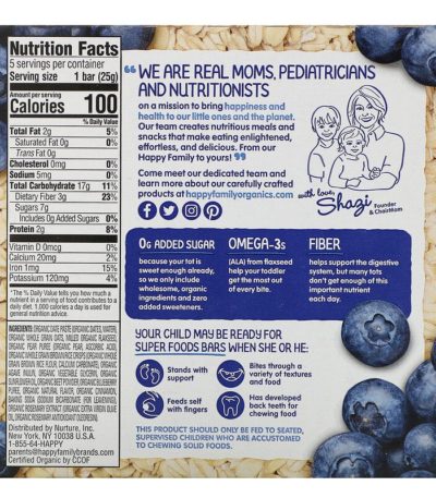 Organics Happy Tot، أطعمة فائقة، لوح شوفان خالي من الجلوتين، 5 ألواح، 0.88 أونصة (25 جم) لكل لوح ناتور إنك. (هابي بيبي) من متجر روزا في فلسطين