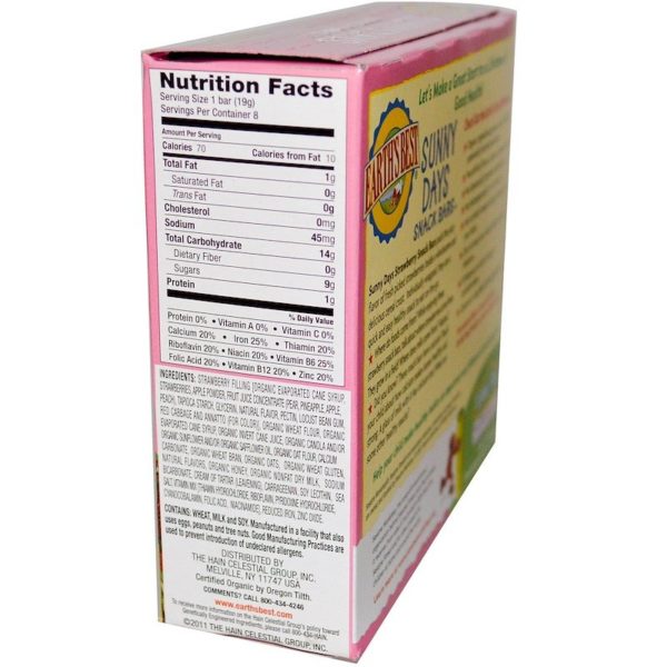 ألواح الوجبات الخفيفة العضوية Sunny Days Snack Bars، 8 ألواح، كل لوح عبارة عن 0.67 أونصة (19 جم) أورثس بيست من متجر روزا في فلسطين