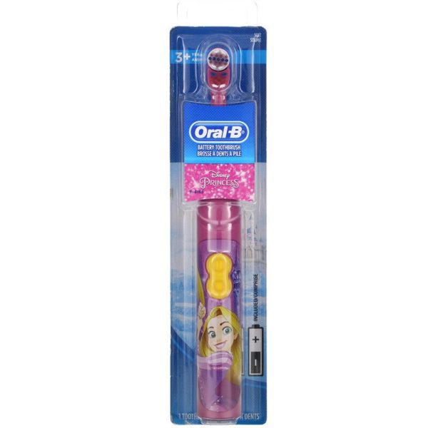 فرشاة أسنان تعمل بالبطارية للأطفال، ناعمة، بتصميم أميرة ديزني فرشاة أسنان واحدة Oral-B من متجر روزا في فلسطين