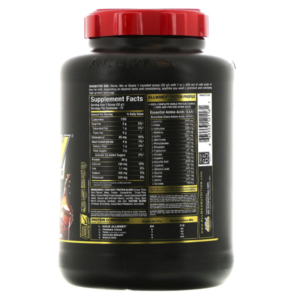 Gold AllWhey، بروتين شرش اللبن الممتاز، بنكهة الشيكولاتة، 5 رطل (2.27 كجم)  من متجر روزا في فلسطين