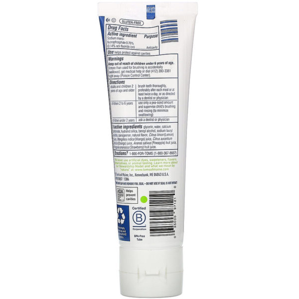 Natural Children's Fluoride Toothpaste
