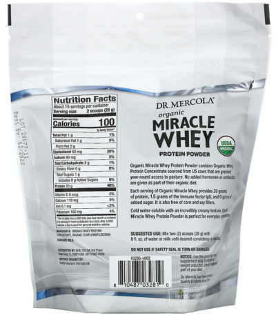 Organic Miracle Whey Protein Powder