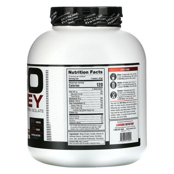 ISO Whey، 100% عزل بروتين مصل اللبن، الشوكولا، 5 رطل (2268 غ)  من متجر روزا في فلسطين